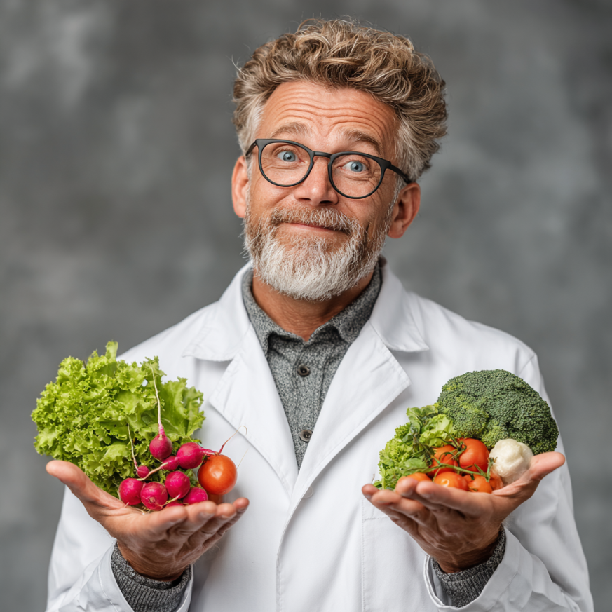 Nutrizionista senior che consulta con cliente anziano